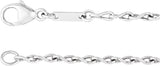 Sterling Silver 2 mm Figure 8 24" Chain