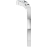 14K White Gold 1/4 CTW Natural Diamond Contour Band
