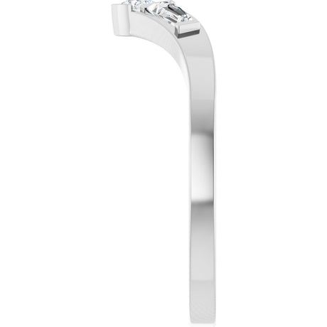 14K White Gold 1/4 CTW Natural Diamond Contour Band