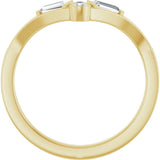 14K Yellow Gold 1/4 CTW Natural Diamond Contour Band