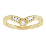 14K Yellow Gold 1/6 CTW Lab-Grown Diamond Contour Band