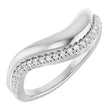 14K White Gold 1/8 CTW Lab-Grown Diamond Contour Band
