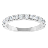 14K White Gold 5/8 CTW Natural Diamond Anniversary Band Size 7