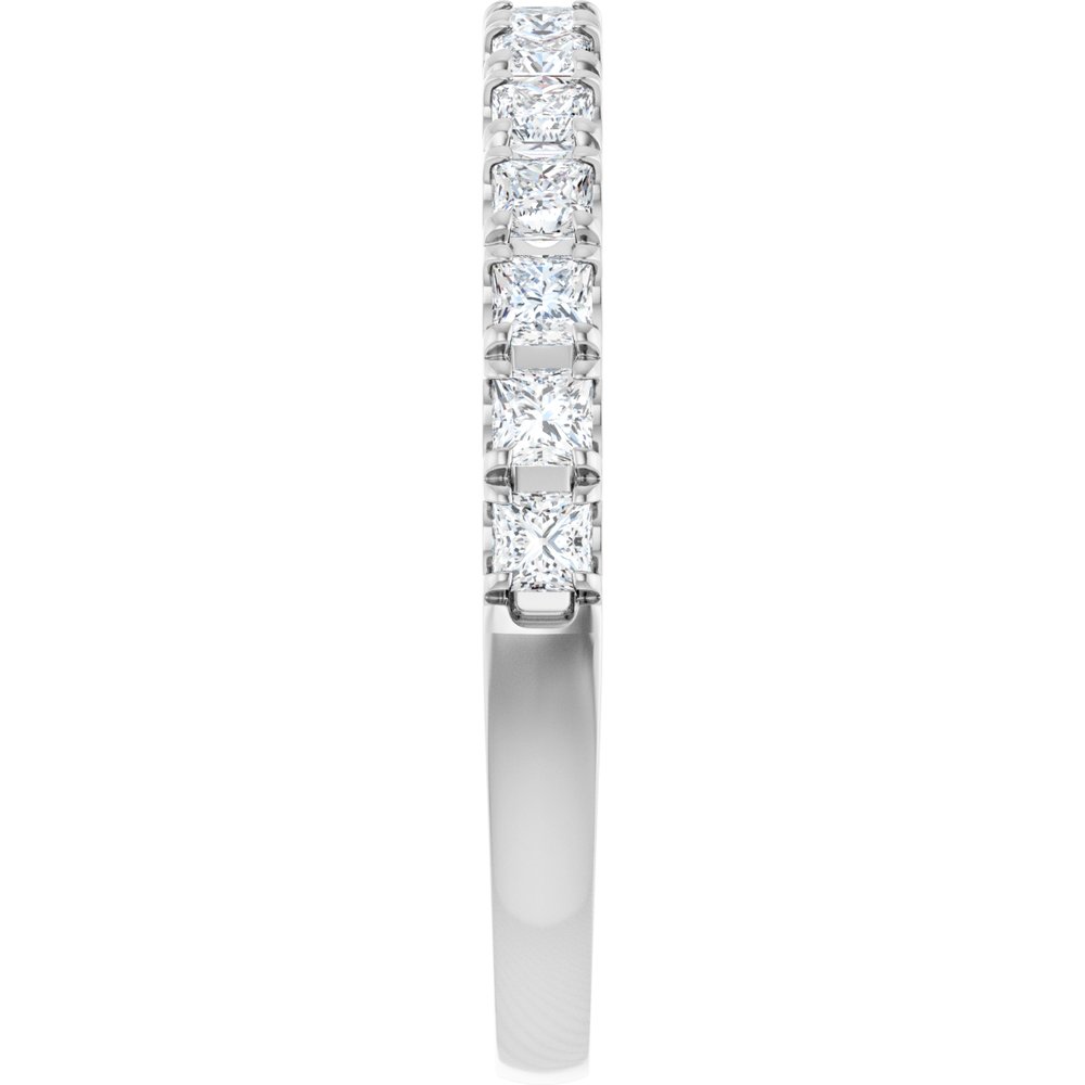 14K White Gold 5/8 CTW Natural Diamond Anniversary Band Size 7