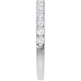 14K White Gold 5/8 CTW Natural Diamond Anniversary Band Size 7