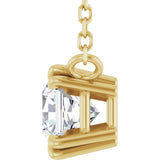 14K Yellow Gold 3/4 CT Lab-Grown Diamond Solitaire 18" Necklace