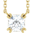 14K Yellow Gold 3/4 CT Lab-Grown Diamond Solitaire 18" Necklace
