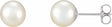 14K White Gold Cultured White Freshwater Pearl Earrings
