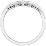 14K White Gold 1/2 CTW Lab-Grown Diamond Contour Band