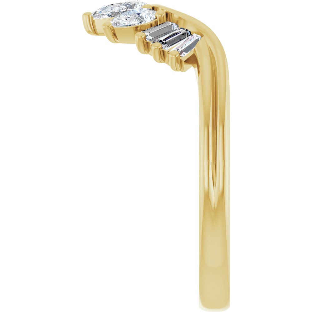 14K Yellow Gold 1/2 CTW Lab-Grown Diamond Contour Band