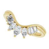 14K Yellow Gold 1/2 CTW Lab-Grown Diamond Contour Band