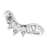 14K White Gold 1/2 CTW Lab-Grown Diamond Contour Band