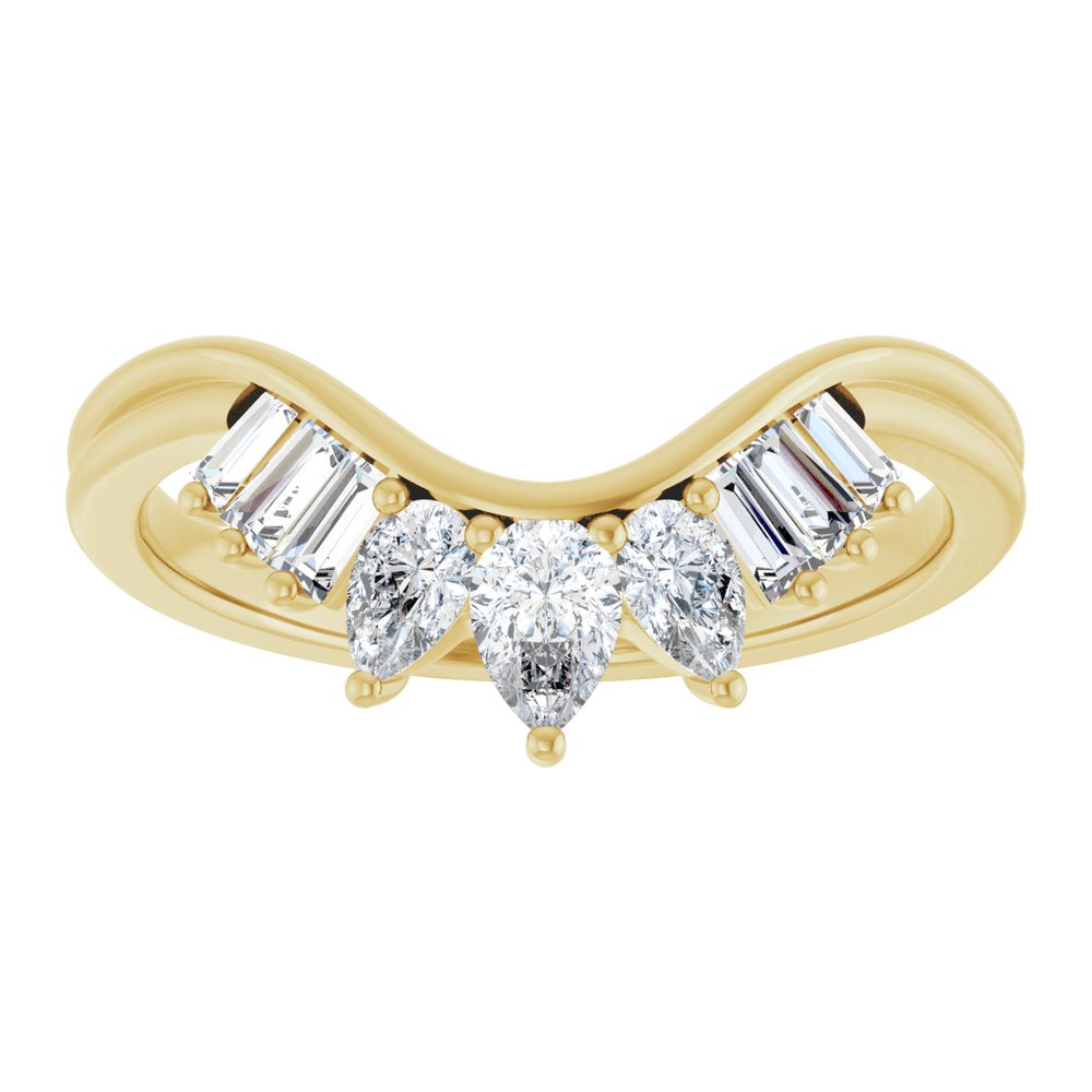 14K Yellow Gold 1/2 CTW Lab-Grown Diamond Contour Band