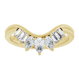 14K Yellow Gold 1/2 CTW Lab-Grown Diamond Contour Band