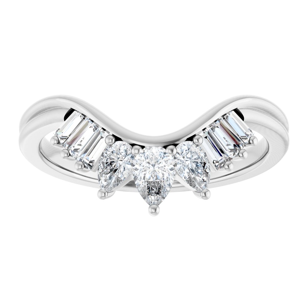 14K White Gold 1/2 CTW Lab-Grown Diamond Contour Band
