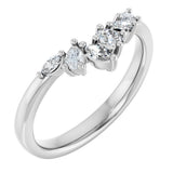 14K White Gold 1/3 CTW Lab-Grown Diamond Contour Band