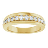 14K Yellow Gold 1/2 CTW Lab-Grown Diamond Anniversary Band
