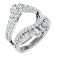 14K White Gold 2 CTW Natural Diamond Ring Guard
