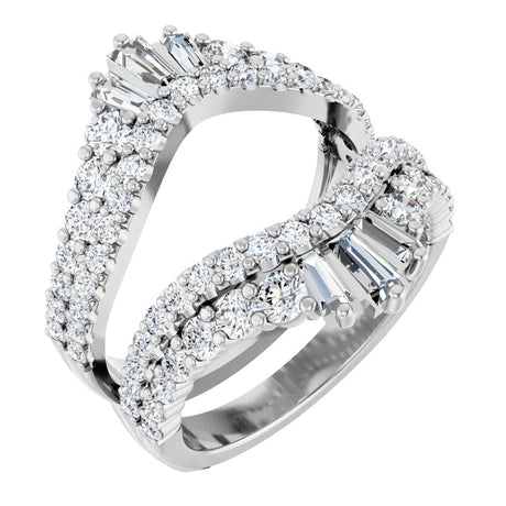 14K White Gold 2 CTW Lab-Grown Diamond Ring Guard