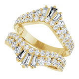 14K Yellow 2 CTW Lab-Grown Diamond Ring Guard