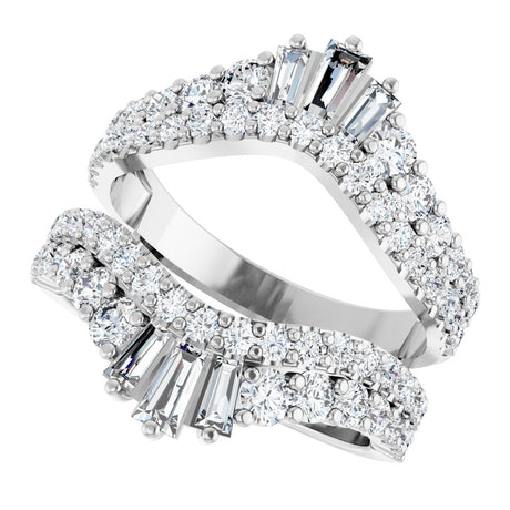 14K White Gold 2 CTW Lab-Grown Diamond Ring Guard