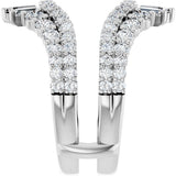 14K White Gold 2 CTW Lab-Grown Diamond Ring Guard