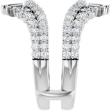 14K White Gold 2 CTW Natural Diamond Ring Guard
