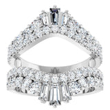 14K White Gold 2 CTW Lab-Grown Diamond Ring Guard