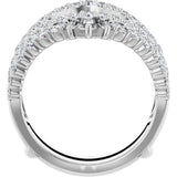 14K White Gold 2 CTW Natural Diamond Ring Guard