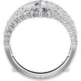 14K White Gold 2 CTW Lab-Grown Diamond Ring Guard