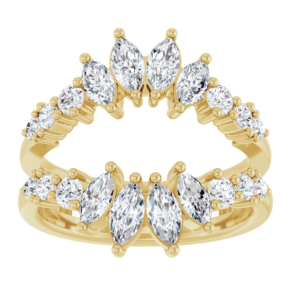 14K Yellow Gold 1 1/2 CTW Lab-Grown Diamond Ring Guard