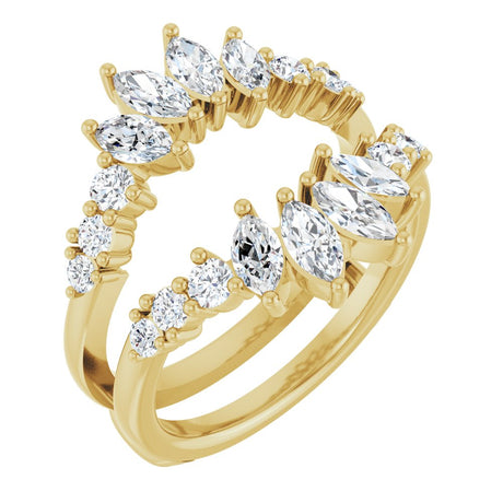 14K Yellow Gold 1 1/2 CTW Lab-Grown Diamond Ring Guard