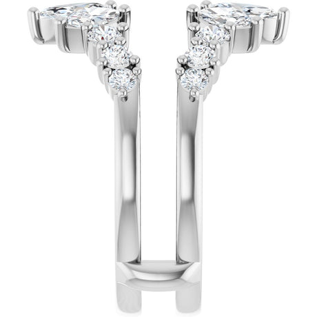 14K White Gold 1 1/2 CTW Lab-Grown Diamond Ring Guard