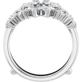 14K White Gold 1 1/2 CTW Lab-Grown Diamond Ring Guard