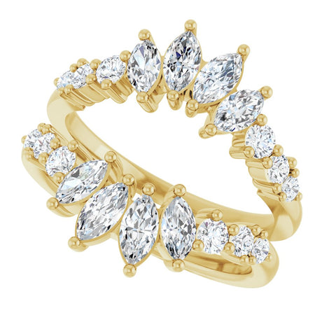 14K Yellow Gold 1 1/2 CTW Lab-Grown Diamond Ring Guard
