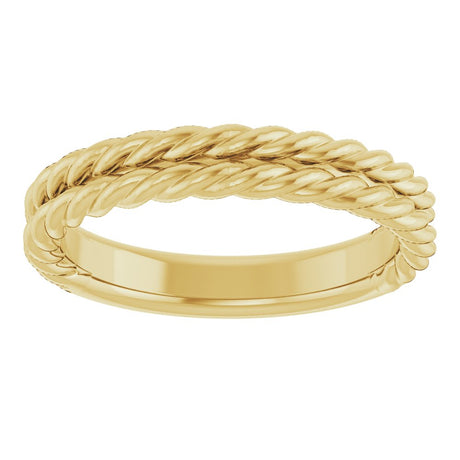 10K Yellow Gold 3.5 mm Double Rope Band 