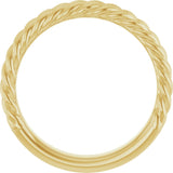 14K Yellow Gold 3.5 mm Double Rope Band