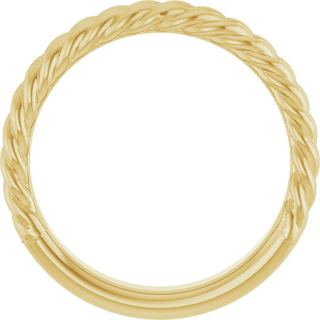 14K Yellow Gold 3.5 mm Double Rope Band