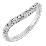 14K White Gold .07 CTW Lab-Grown Diamond Contour Band
