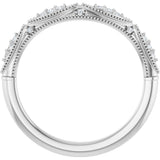 14K White Gold .07 CTW Lab-Grown Diamond Contour Band