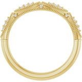 14K Yellow Gold .07 CTW Natural Diamond Contour Band