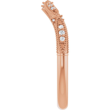 14K Rose Gold .07 CTW Natural Diamond Contour Band