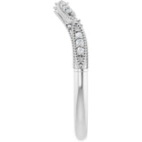 14K White Gold .07 CTW Natural Diamond Contour Band