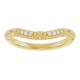 14K Yellow Gold .07 CTW Natural Diamond Contour Band