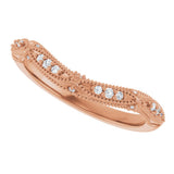 14K Rose Gold .07 CTW Natural Diamond Contour Band