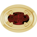 14K Yellow Gold 5x3 mm Natural Mozambique Garnet Solitaire Slide Pendant