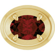 14K Yellow Gold 7x5 mm Natural Mozambique Garnet Solitaire Slide Pendant
