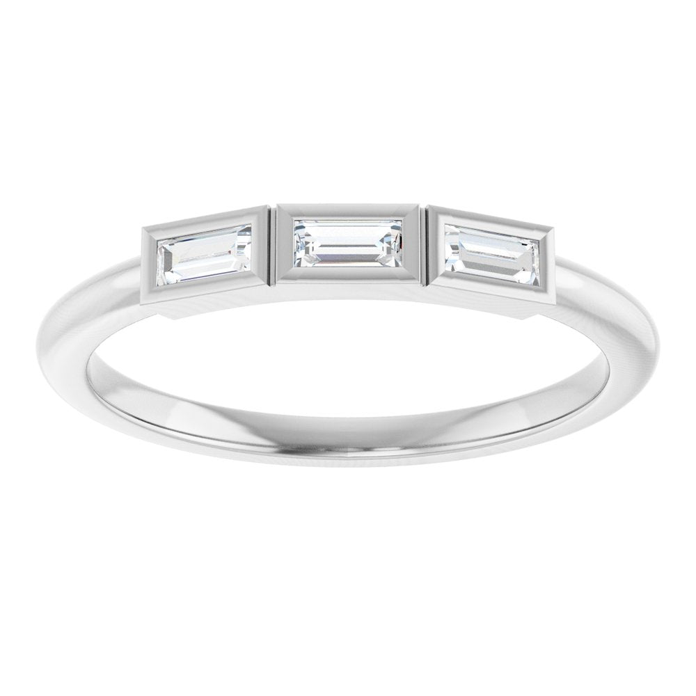 14K White Gold 1/6 CTW Natural Diamond Anniversary Band