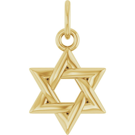 14K Yellow Gold Star Of David Pendant