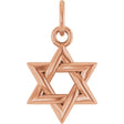 14K Rose Gold Star Of David Pendant